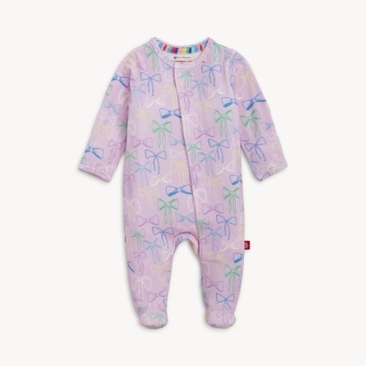 Magnetic Take a Bow Modal Footie, Size: NB