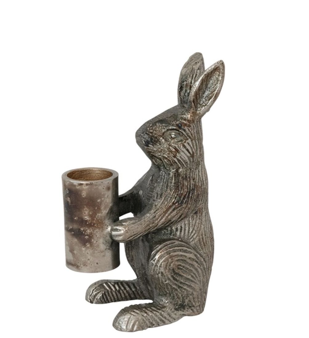 Hazel Mazel Cast Aluminum Rabbit Taper Holder