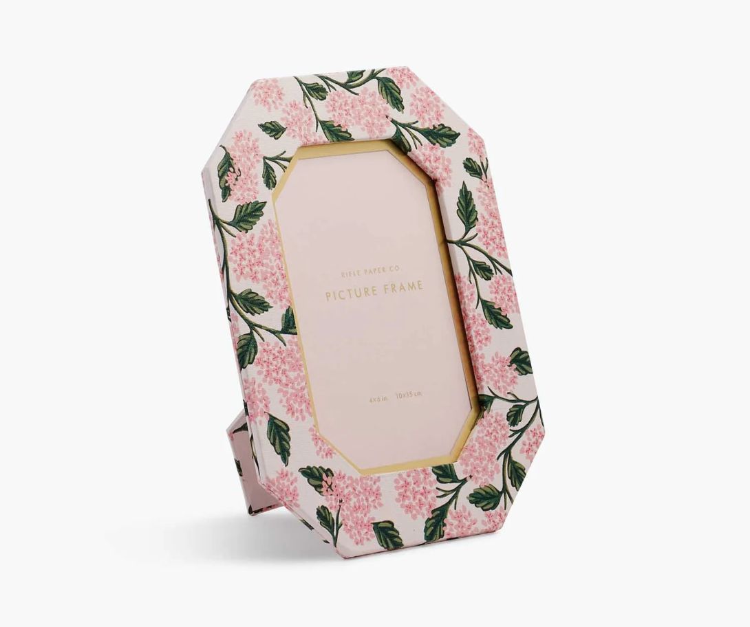 Pink Hydrangea 4x6" Paper Wrapped Picture Frame