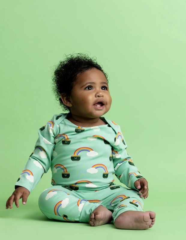 St. Patricks Day Baby Jack + Jill Romper Pot of Gold