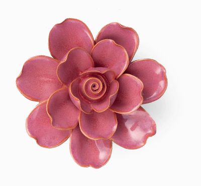 Ceramic Flower Pink Tahitian Gardenia