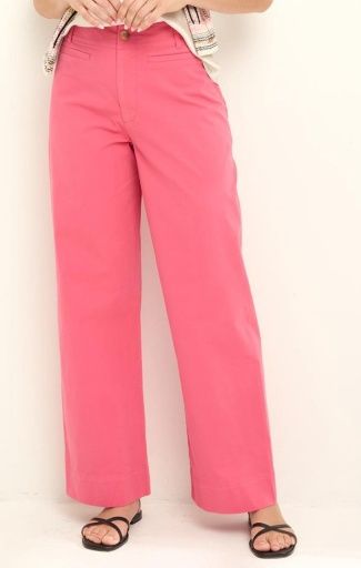 Nic + Zoe 31" Highland Wide Pants Raspberry, Colour: RASPBERRY, Size: 4