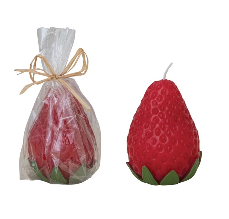 3"H Strawberry Shaped Candle