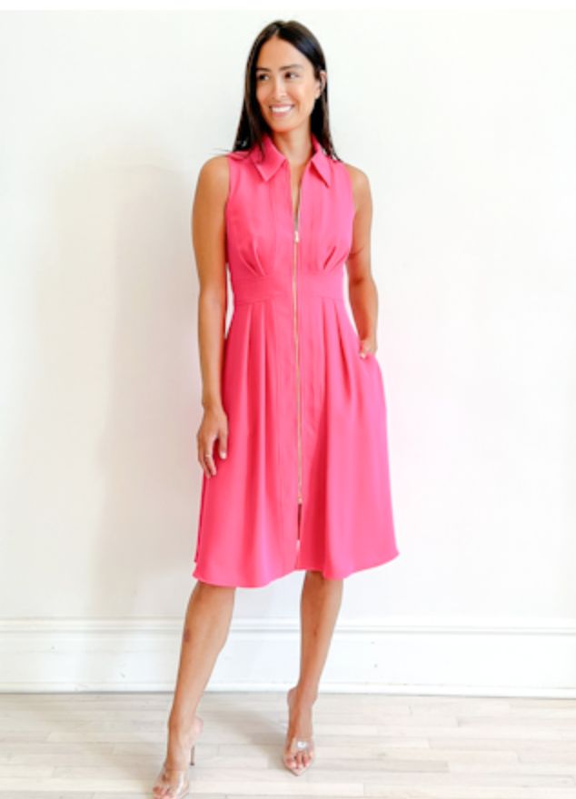 Trina Farfalla Dress Magenta Milano