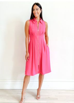 Trina Farfalla Dress Magenta Milano