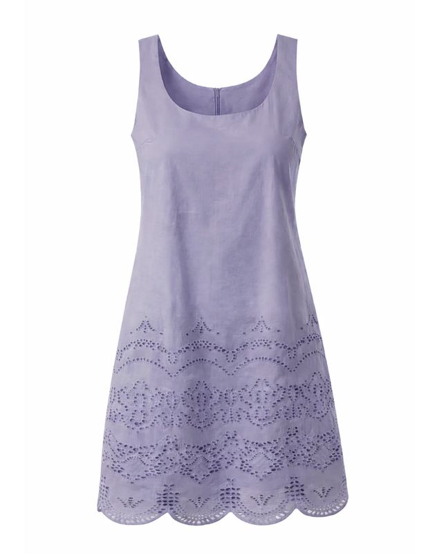Anna Cate Poppy Tank Dress Lilac Eyelet