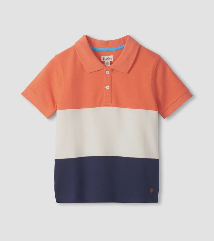Hatley Flamingo Colour Block Polo Tee