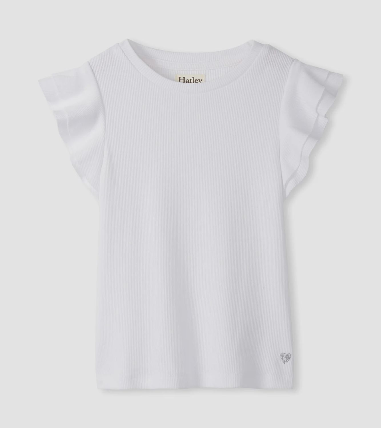 Hatley White Ruffle Sleeve Tank