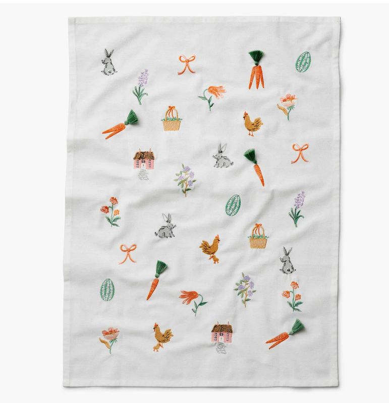 Rifle Spring Farm Embroidered Tea Towel