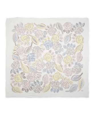 Echo Gestural Rose Square Scarf