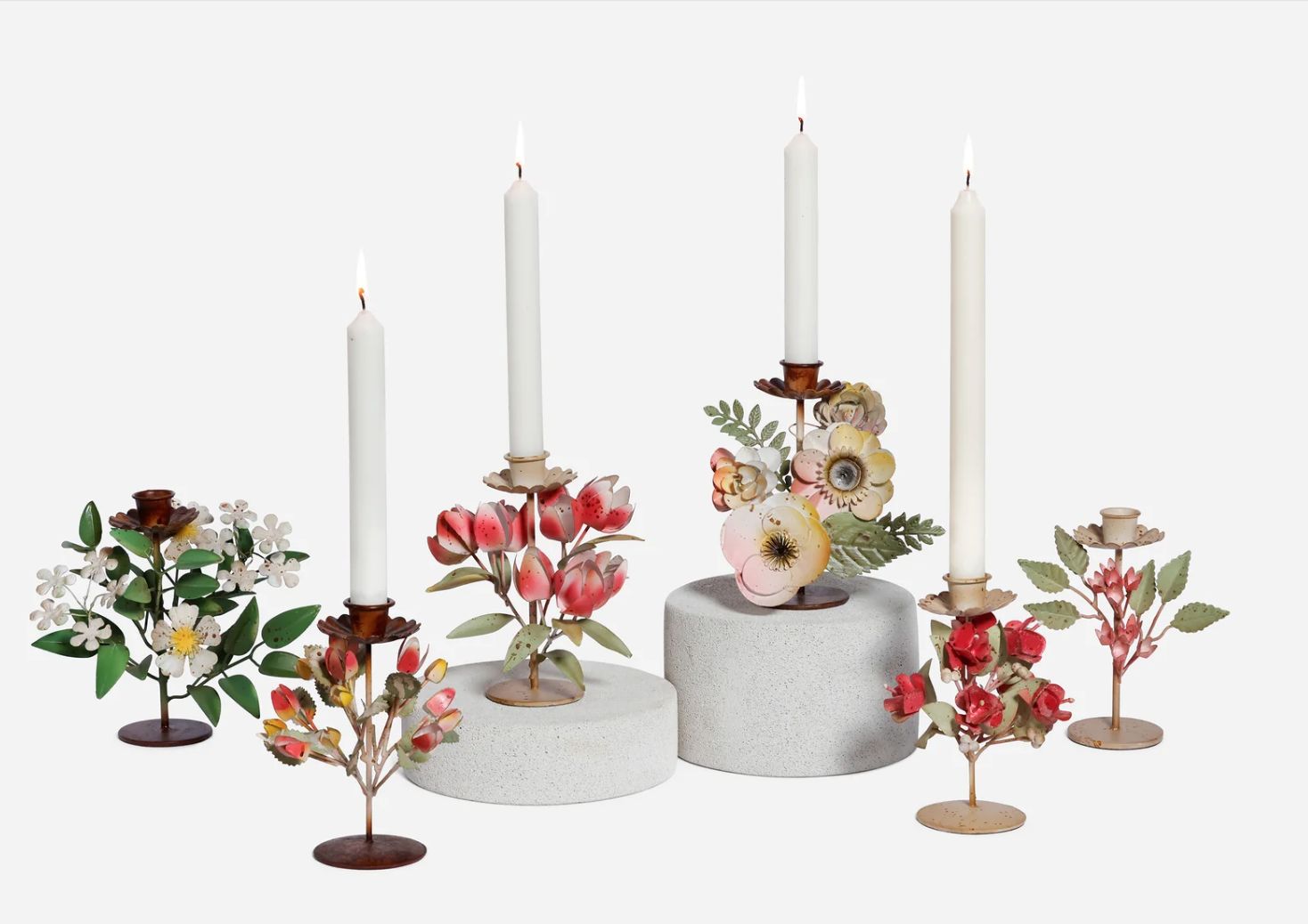 Floral Taper Candle Holder