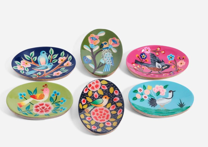 Colourful Enameled Oval Dish