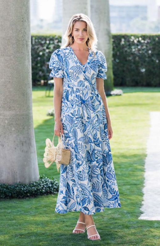 Walker & Wade Nancy Dress Periwinkle Jungle