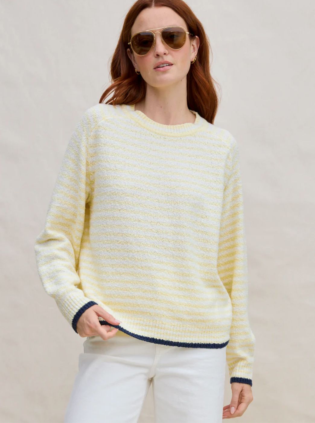 Margaret Lola Stripe Pullover Butter