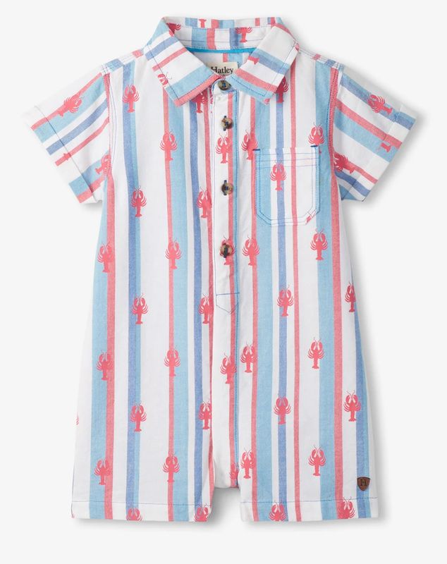 Hatley Preppy Lobsters Woven Romper