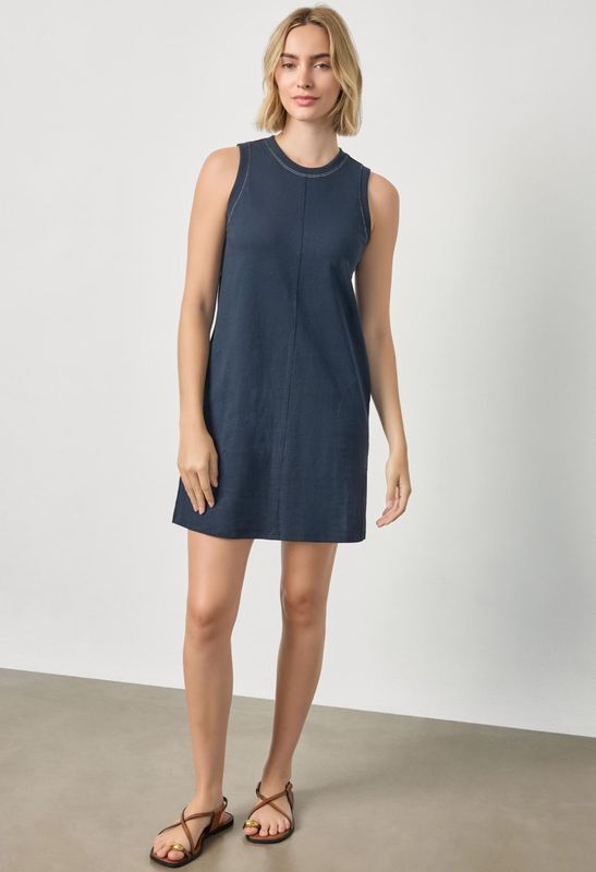 Lilla P Center Seam Tank Dress : Navy