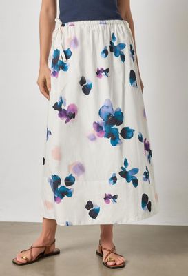 Lilla P A-Line Maxi Skirt : Orchid Print