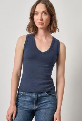 Lilla P V-Neck Tank : Dark Navy Lilla P V-Neck Tank : Dark Navy