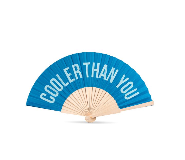Abbot Hand Fan, Saying: Cooler Than You
