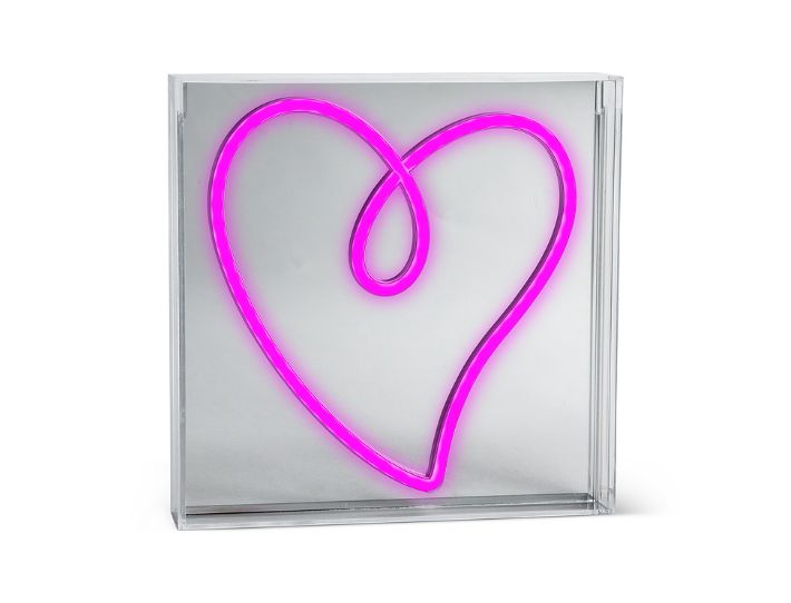 Purple Heart Square Neon Sign