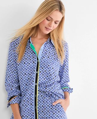 Nic + Zoe Mosaic Trimmed Shirt