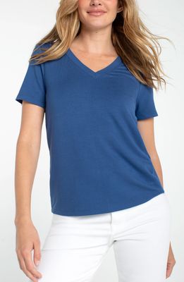 Liverpool Short Sleeve V-neck Knit Tee