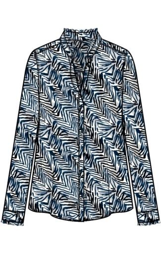 Nic + Zoe Inked Lines Shirt Nic + Zoe Inked Lines Shirt, Size: XS