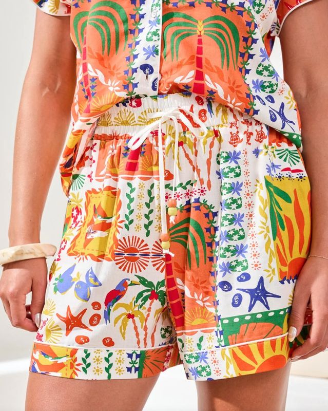 Tribal Lightweight Flowy Cotton Shorts