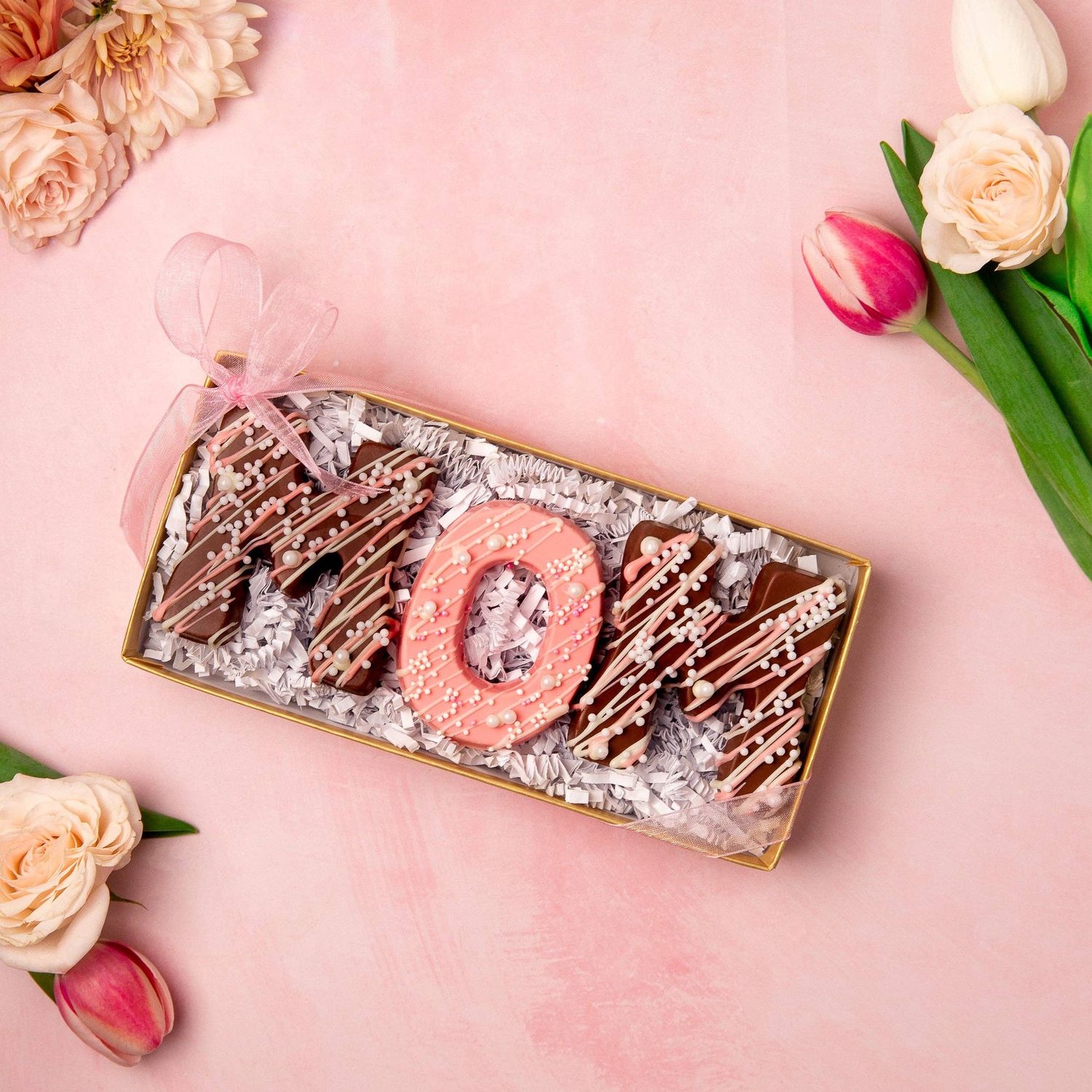 Chocolate MOM Letters