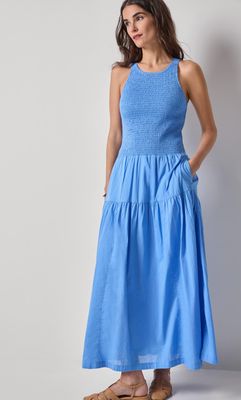 Lilla P Smocked Bodice Maxi Dress : Ultramarine Lilla P Smocked Bodice Maxi Dress : Ultramarine