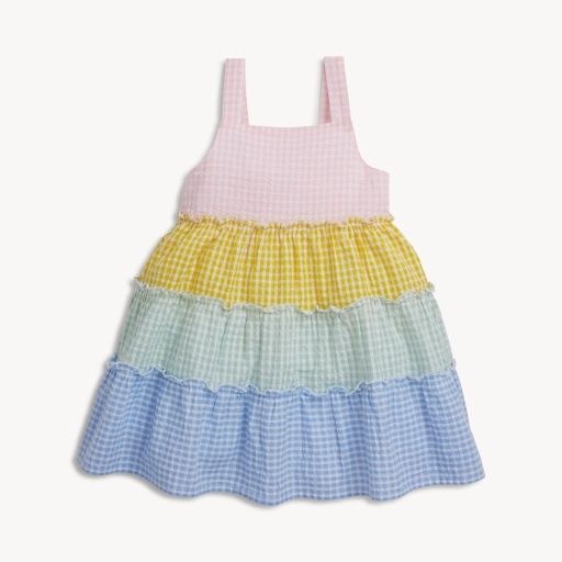 Magnetic Multi Gingham Tiered Dress