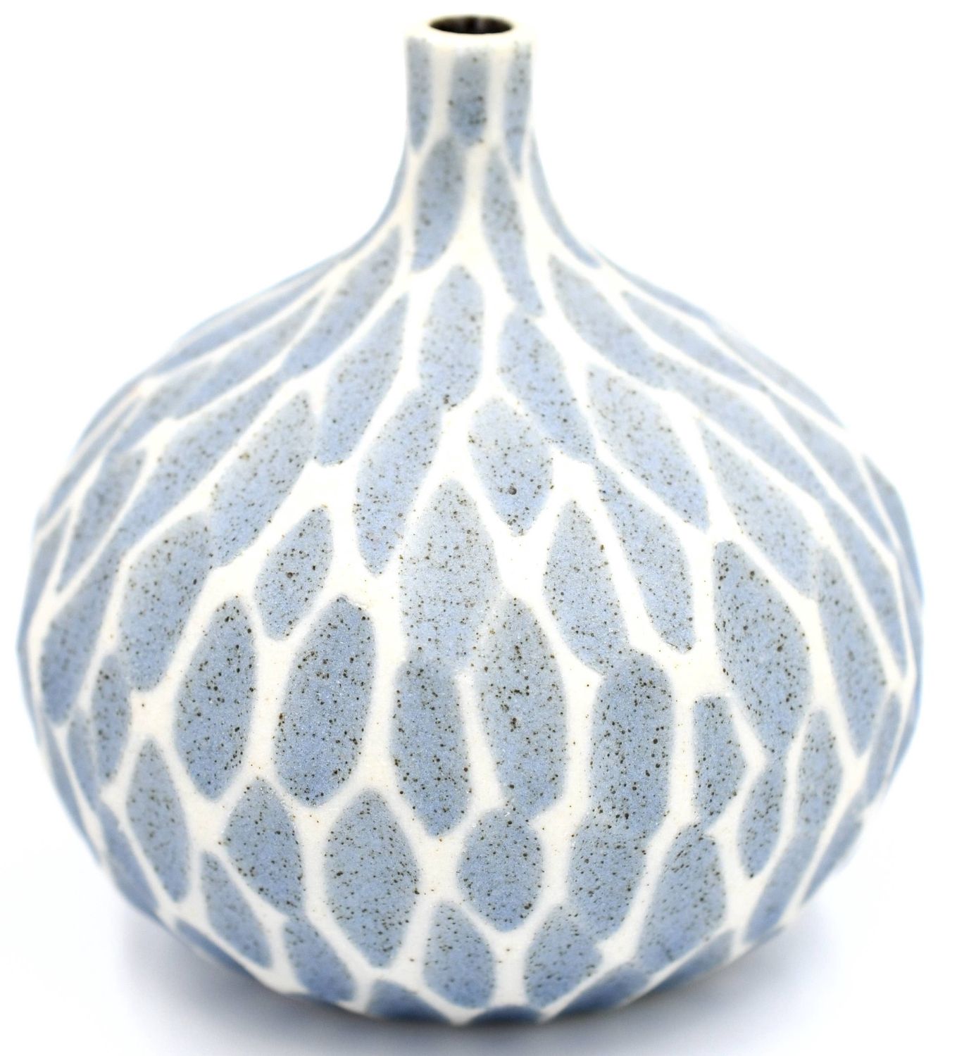 Handcrafted Porcelain Bud Vase - Tiny Lt Blue