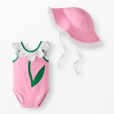 Hanna Andersson Baby Girl Swimsuit Daisy