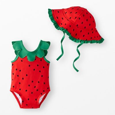 Hanna Andersson Baby Girl Swimsuit Super Strawberries Hanna Andersson Baby Girl Swimsuit Super Strawberries