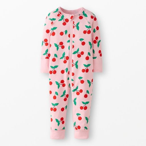 Hanna Andersson 2-Way Sleeper Cherries on Pink