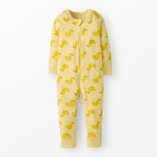 Hanna Andersson 2-Way Sleeper Ducks on Yellow