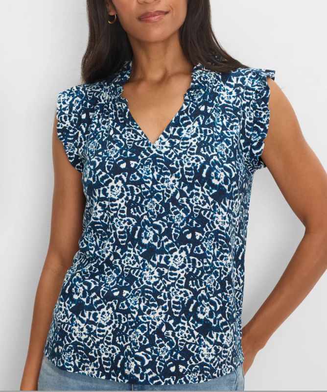 Nic + Zoe Shibori Lilies Top