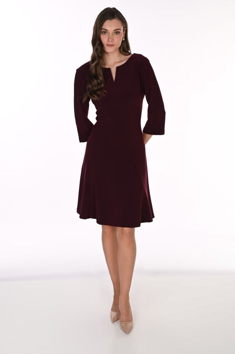 Frank Flare Dress Black Cherry Frank Flare Dress Black Cherry