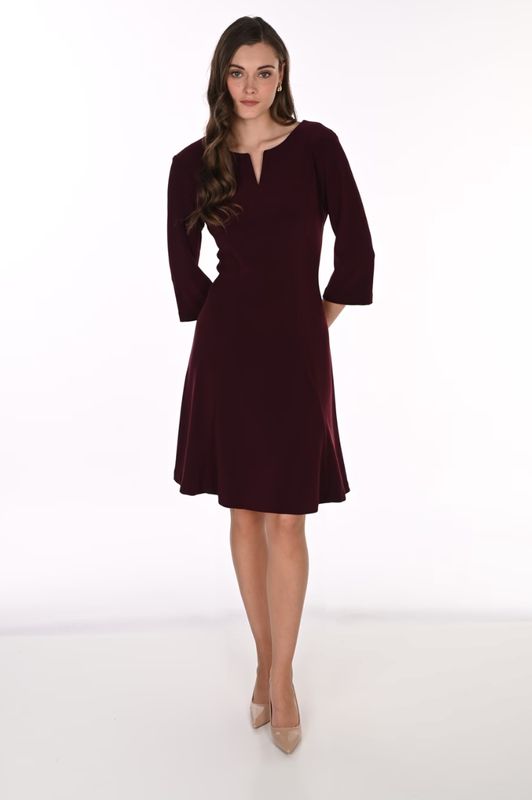 Frank Flare Dress Black Cherry