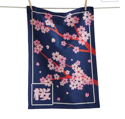 Cherry Blossom Dish Towel