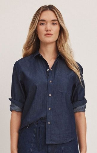 Nic + Zoe Drapey Denim Shirt