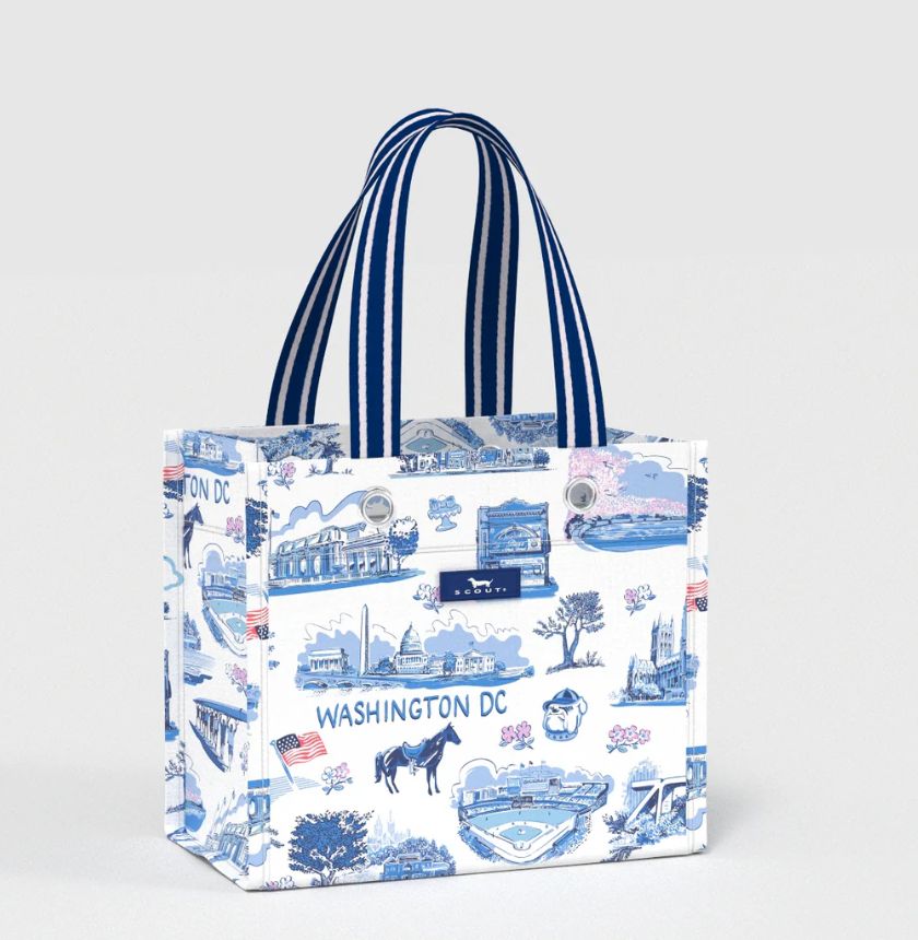 Gift Bag Small - Washington DC Toile Gift Bag Small - Washington DC Toile