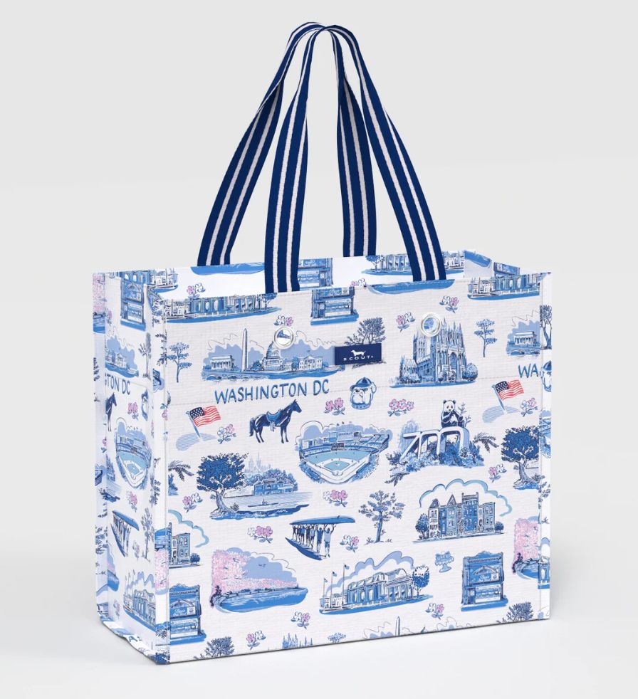 Gift Bag Large - Washington DC Toile Gift Bag Large - Washington DC Toile
