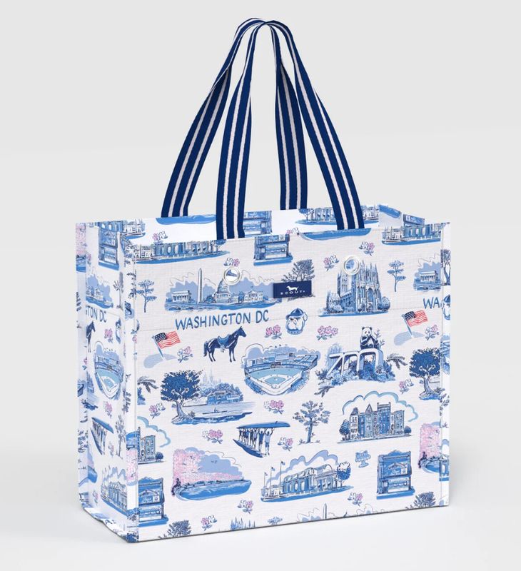 Gift Bag Large - Washington DC Toile
