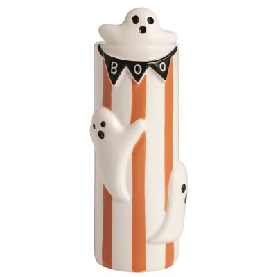 Ghost Orange Stripe Stem Vase