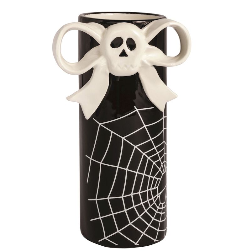 Skull Bow Stem Vase