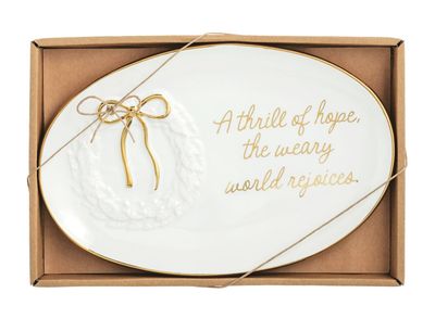 Weary World Rejoices Gold Edge Plate Weary World Rejoices Gold Edge Plate