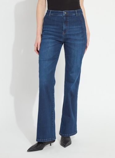 Lysse Liora Zip Front Denim Trouser Dark