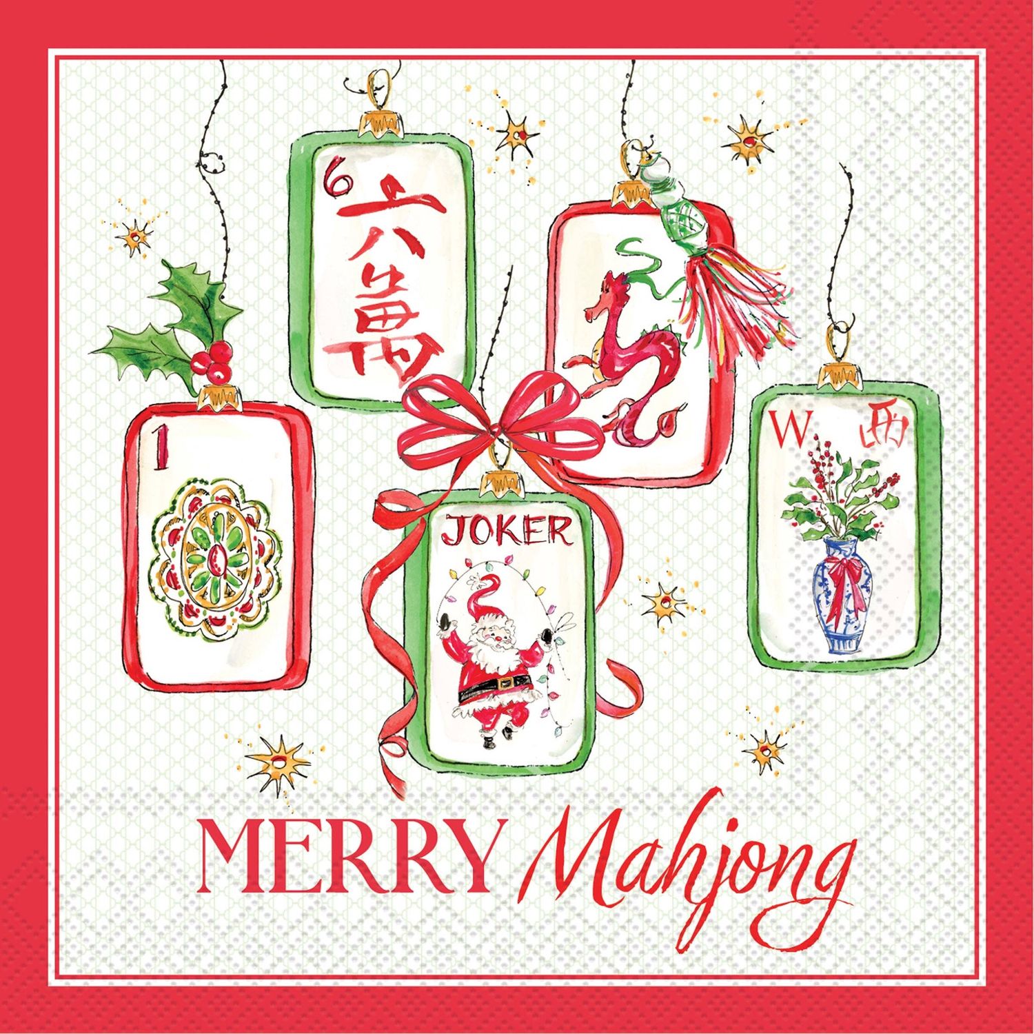 Cocktail Napkin - Merry Mahjong