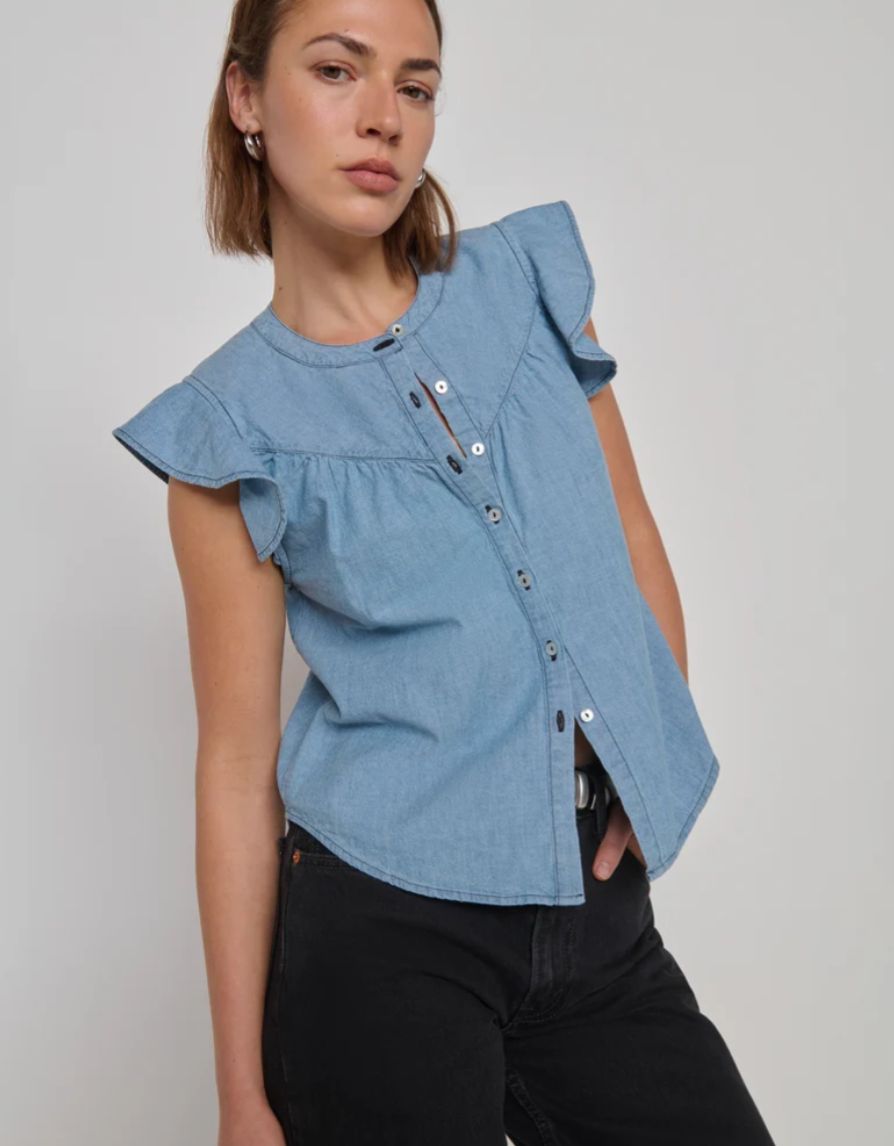 Nation Lindsey Blouse Chambray